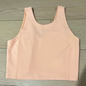 Lululemon ribbed softstreme cropped tank top size 6 orange